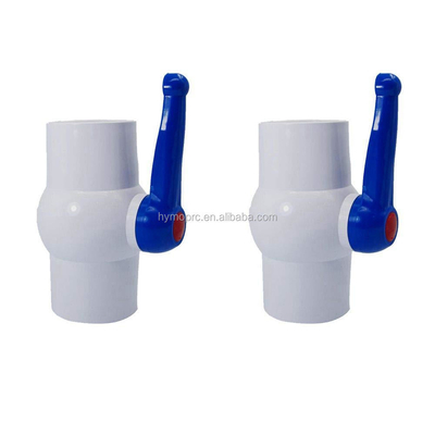 1.0MPA PVC шаровой клапан 11/2 2 дюймовый ABS рукоятка прямые натянутые ANSI BS клапан