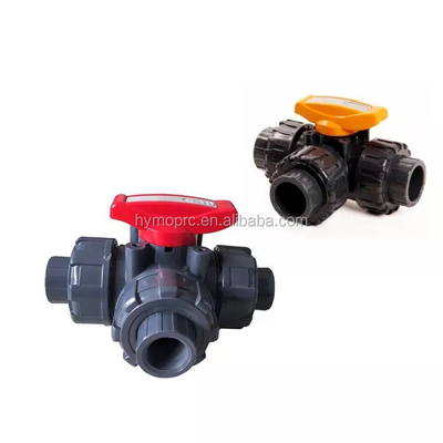 1 дюймовый трехсторонний клапан PVC True Union Ball с ручкой ABS от производителя