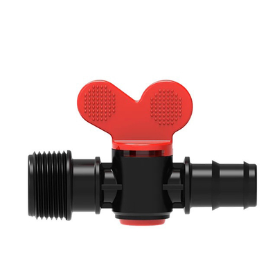16mm 20mm PP ирригационный мини-клапан в бело-сером цвете для производства систем капельного орошения