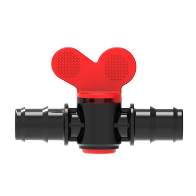 16mm 20mm PP ирригационный мини-клапан в бело-сером цвете для производства систем капельного орошения