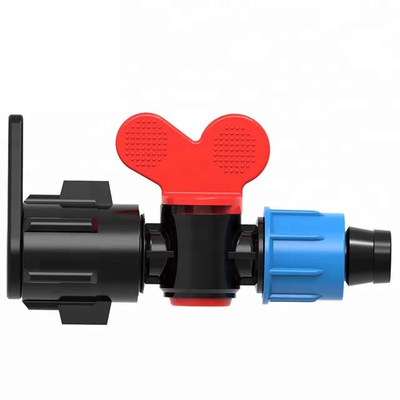 16mm 20mm PP ирригационный мини-клапан в бело-сером цвете для производства систем капельного орошения