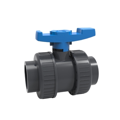 PP Ball PVC Double Union Ball Valve для 1 дюймовой трубы 1.0MPA давление и EPDM O-кольцо