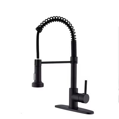 Классический кухонный кран из нержавеющей стали с одной ручкой с керамическим ядром клапана и светодиодным светом